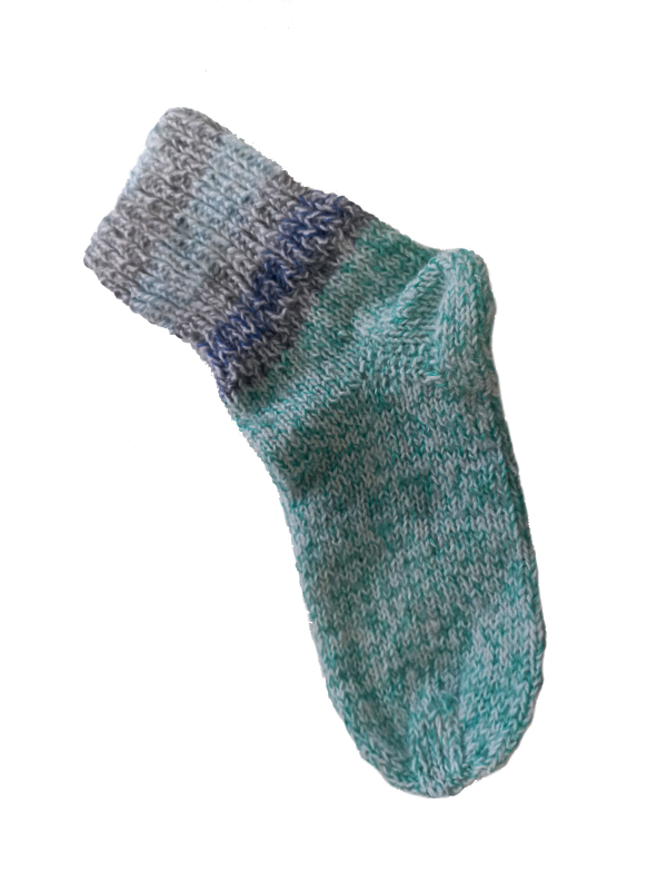 Zelenošedé ponožky 20 cm