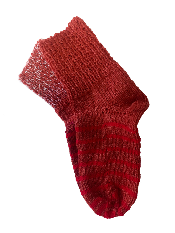 Červené ponožky 19 cm