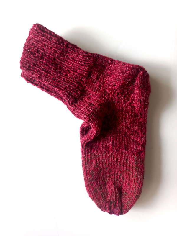 Červené ponožky 21 cm