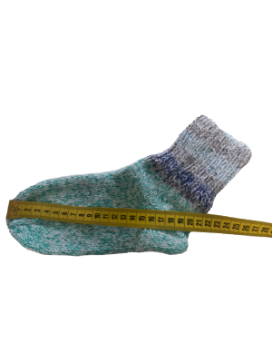 Zelenošedé ponožky 20 cm