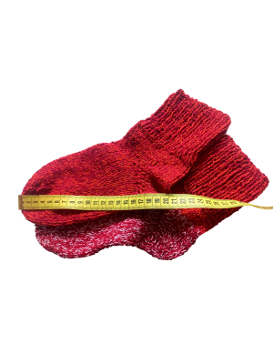 Ponožky červený melír 20 cm