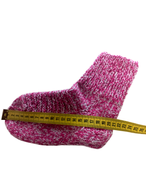 Ponožky růžový melír 21 cm